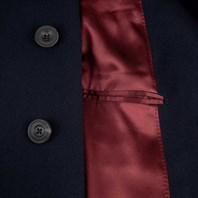 Blue super 200's wool raglan coat Alternative Image