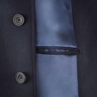 Blue skyfall wool raglan coat Alternative Image