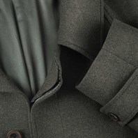 Green skyfall wool raglan coat Alternative Image