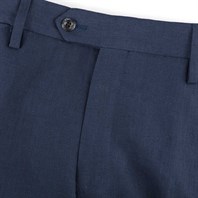 Blue linen trousers Alternative Image