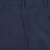 Blue linen trousers Alternative Image
