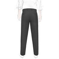 Dark grey flannel trousers Alternative Image
