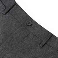 Dark grey flannel trousers Alternative Image