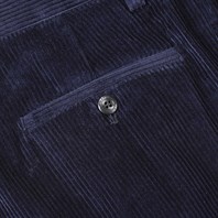 Night blue corduroy trousers Alternative Image