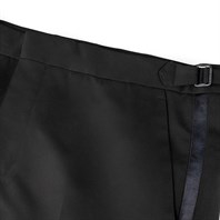 Pantaloni modluca da smoking in lana tasmania neri Immagine alternativa