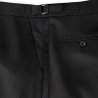 Pantaloni modluca da smoking in lana tasmania neri Immagine alternativa