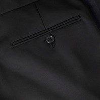 Pantaloni modluca da smoking in lana tasmania neri Immagine alternativa