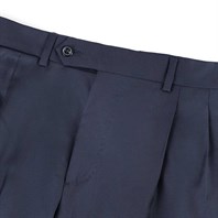Blue Tasmania trousers with 2 pleats Alternative Image
