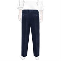 Blue 2 pleated corduroy trousers Alternative Image