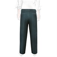 Teal pleated corduroy trousers Alternative Image