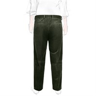 Double-pleat Modluca trousers in green corduroy Alternative Image
