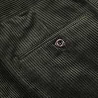 Double-pleat Modluca trousers in green corduroy Alternative Image