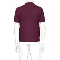 Polo manica corta in maglia vino Immagine alternativa