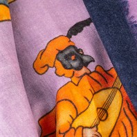 Pulcinella scarf in lilac cashmere Alternative Image