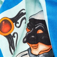 Pulcinella scarf in light blue cashmere Alternative Image