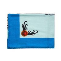 Pulcinella scarf in light blue cashmere Alternative Image