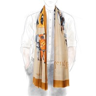 Pulcinella scarf in camel cashmere Alternative Image