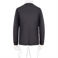 Grey Long-Sleeve Knitted T-Shirt Alternative Image