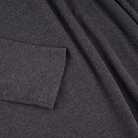 Grey Long-Sleeve Knitted T-Shirt Alternative Image