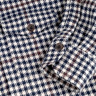 Vintage Archive wool safari jacket in blu pied de poule Alternative Image