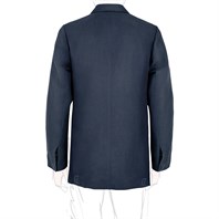 Blue linen blend single-breasted Jacket Alternative Image