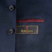 Blue linen blend single-breasted Jacket Alternative Image