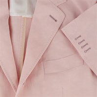 Pink linen blend single-breasted Jacket Alternative Image