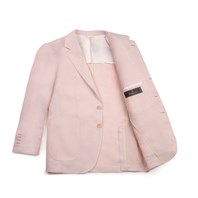 Pink linen blend single-breasted Jacket Alternative Image