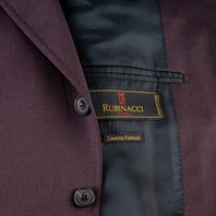 Single-breasted jacket with burgundy cashmere scarf lining Alternative Image