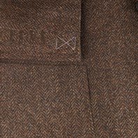 Vintage Archive single-breasted brown herringbone wool jacket Alternative Image