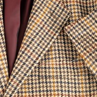 Vintage Archive beige pied de poule wool single-breasted jacket Alternative Image