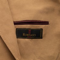 Beige linen-blend  double-breasted jacket Alternative Image