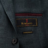 Green cashmere blend single-breasted jacket with foulard lining Alternative Image