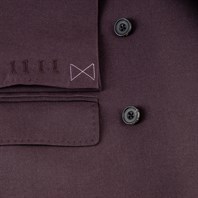 Double-breasted jacket with burgundy cashmere scarf lining Alternative Image