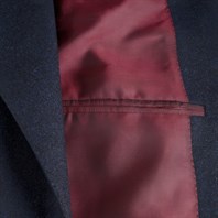 Blue flannel wool single-breasted jacket "SW1" Alternative Image