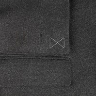 Dark gray flannel wool single-breasted jacket "SW1" Alternative Image