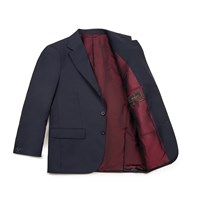 Blue tasmania wool single-breasted jacket "SW1" Alternative Image