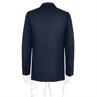 Blue flannel wool double-breasted jacket "SW1" Alternative Image