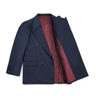 Blue tasmania wool double-breasted jacket "SW1" Alternative Image