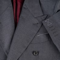 Dark gray tasmania wool double-breasted jacket "SW1" Alternative Image