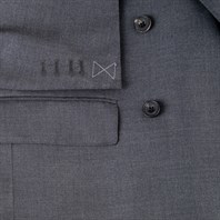 Dark gray tasmania wool double-breasted jacket "SW1" Alternative Image