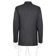 Double-breasted grey pinstripe wool jacket "SW1" Alternative Image