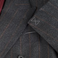 Double-breasted grey pinstripe wool jacket "SW1" Alternative Image