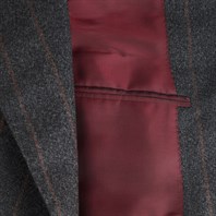 Double-breasted grey pinstripe wool jacket "SW1" Alternative Image