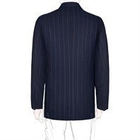 Double-breasted blue pinstripe wool jacket "SW1" Alternative Image
