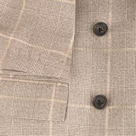 Double-breasted beige prince of Wales wool jacket "SW1" Alternative Image