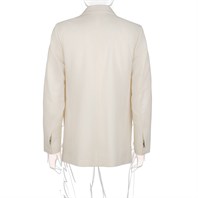 Double-breasted white flannel evening jacket "SW1" Alternative Image