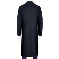 Cappotto doppio petto in cashmere blu notte Immagine alternativa
