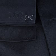 Cappotto doppio petto in cashmere blu notte Immagine alternativa