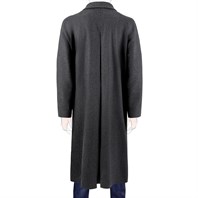 Gray herringbone wool raglan coat Alternative Image